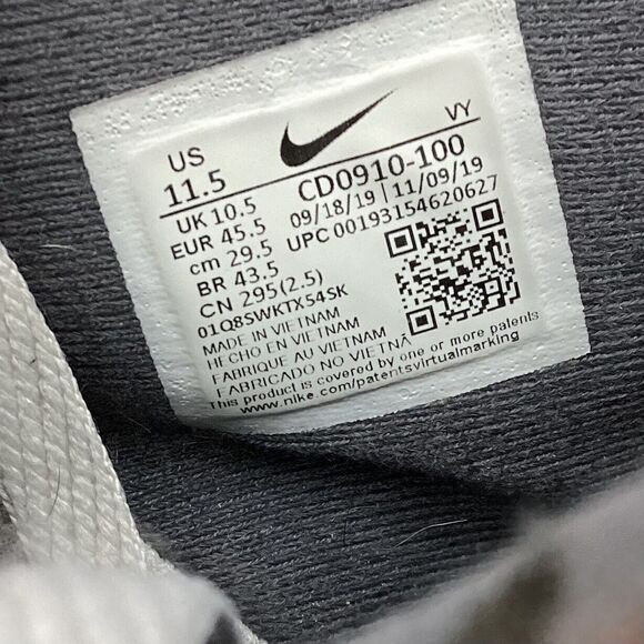Nike Air Force 1-Men\'s Sz 11.5 -High Charcoal-White Basketball Shoes- CD0910-100 main image 3